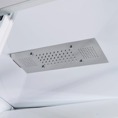 Душевая кабина Orans SR-86155 AR 130x90 с гидромассажем профиль Белый задние стенки Белые