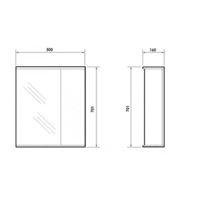 Зеркало со шкафом Orange Роса Ro-50ZSL Салатовое
