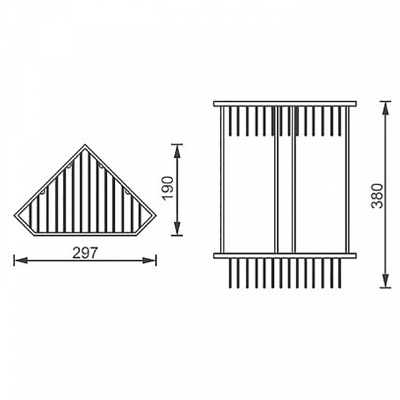 Полка корзина Aquanet 8191 угловая Хром