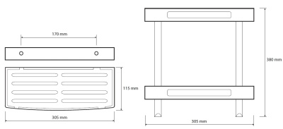 Полка корзина Bemeta Cytro 102308241 Хром