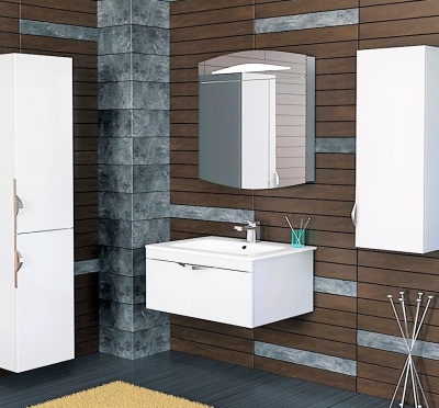 Зеркальный шкаф Alvaro Banos Alma 80 с подсветкой Белый