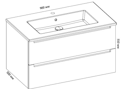 Тумба с раковиной Scavolini Idro Fresh 90 подвесная Белая