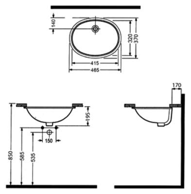 Раковина Bien 42 TPLA04101VD0W3000 Белая