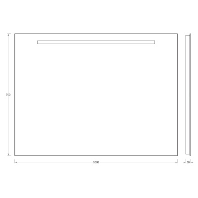 Зеркало Evoform Lumline 75х100 с подсветкой