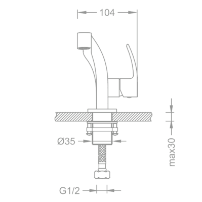 Смеситель для раковины Schein Whirl 42217/8035001 Хром
