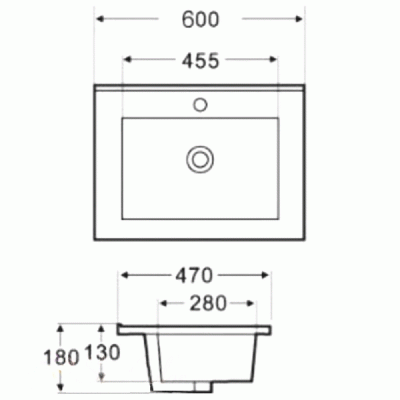 Раковина WeltWasser Deilbach 7506 60 10000003900 Белый глянец