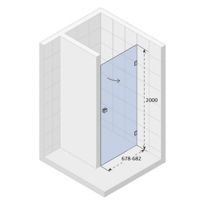 Душевая дверь Riho Scandic Mistral M101 70 GX0608201 L профиль Хром стекло прозрачное