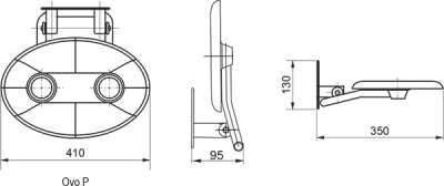Сиденье для душа Ravak Ovo P B8F00000 Clear