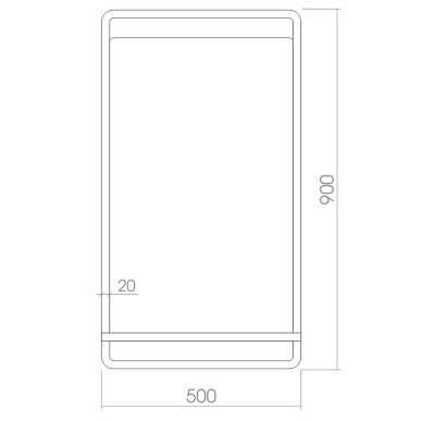 Зеркало Mixline Багет Квинс 50 539790 с полкой Металл