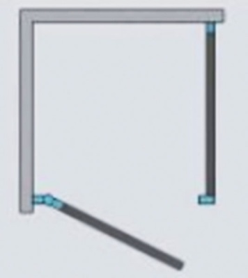 Дверь душевого уголка Radaway Arta KDJ I 90 L фурнитура Хром+ стекло прозрачное