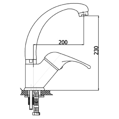 Смеситель для кухни GPD Flamengo MTE10 Хром