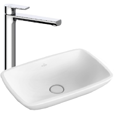 Комплект раковины Villeroy&Boch Loop & Friends 51540001 со смесителем Liberty TVW10700400061 Белый альпин Хром