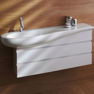 Тумба под раковину Laufen Alessi One 120 подвесная L Белый лак