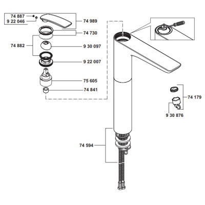 Смеситель для раковины Kludi Balance 522989175 Белый Хром