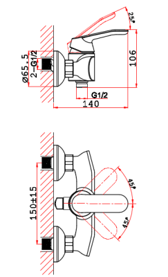 Смеситель для душа VRI Rialto HG900631