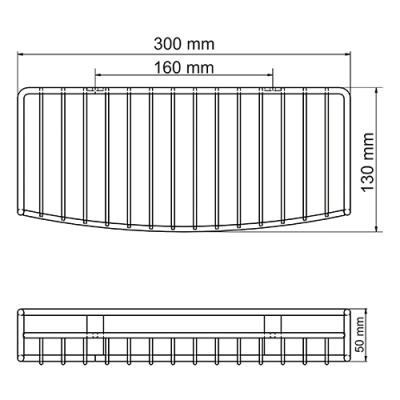 Полка корзина WasserKRAFT Exter K-1611 Светлая бронза