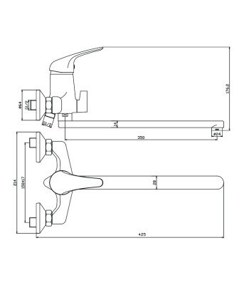 Смеситель для ванны Olive's Leon 04221LN универсальный Хром