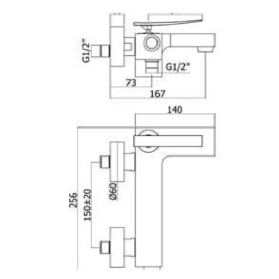Смеситель для ванны Paffoni Elys ELY022CR Хром