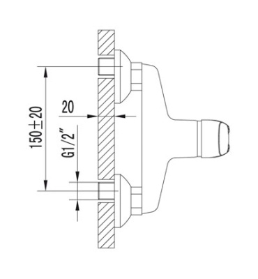 Смеситель Lemark Omega LM3103C для душа