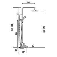 Душевая система Timo Helmi SX-1070/00-16 chrome white Хром Белый