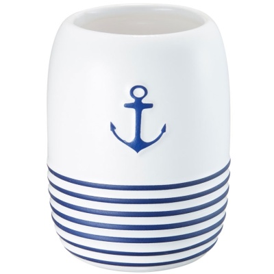 Стакан для зубных щеток Fora Royal Navy FOR-RN044 Бело-синий