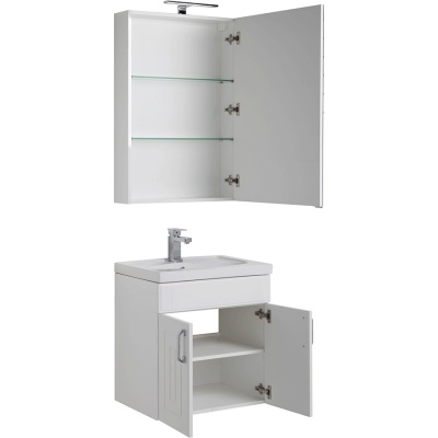 Комплект мебели для ванной Aquanet Рондо 60 195700 подвесной Белый