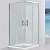 Душевой уголок Black&White Stellar Wind S102 100х100 квадратный профиль Серебристый хром стекло прозрачное