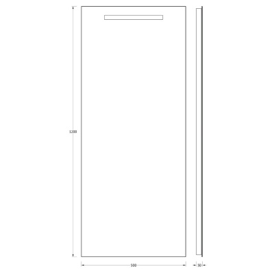 Зеркало Evoform Lumline 120х50 с подсветкой
