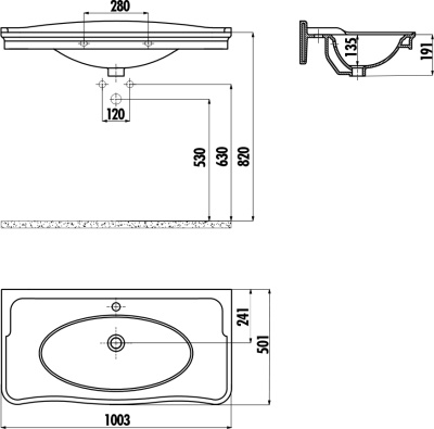 Раковина Creavit Antik 100 AN100-00CB00E-0000 Белая