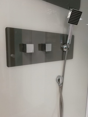 Душевая кабина Parly Bianco BMM120R 120х215 профиль Сатин стекло прозрачное