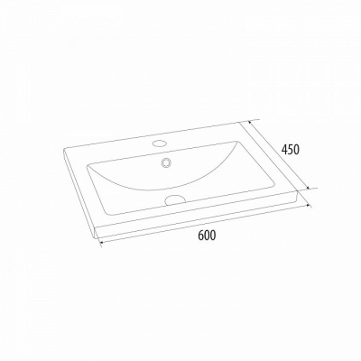 Тумба с раковиной Milardo Magellan 60 Белая