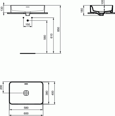 Раковина-чаша Ideal Standard Strada II 60 T299901 Евробелая