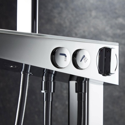 Смеситель для ванны Black&White Universe U6982 Хром Белый матовый