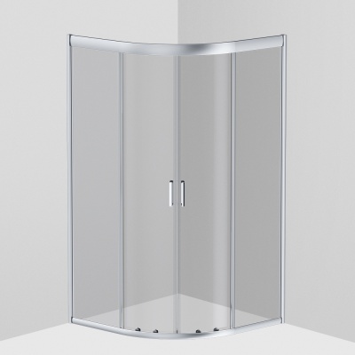 Душевой уголок AM.PM Gem W90G-401-100WT Профиль матовый хром, стекло прозрачное