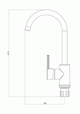 Смеситель для кухни Orange OneLife P04-001W Белый