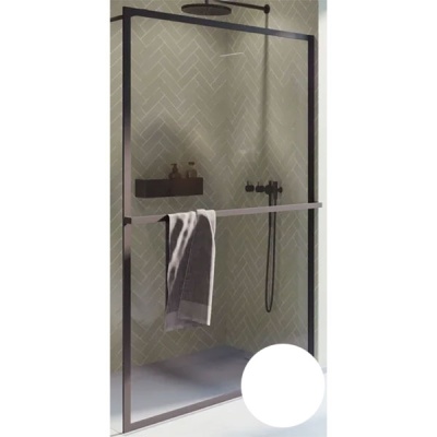 Душевая перегородка Riho Lucid GD400 100 GD410W000 профиль Белый стекло прозрачное