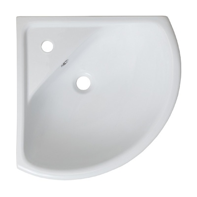 Тумба с раковиной Runo Бис 55 угловая Белая