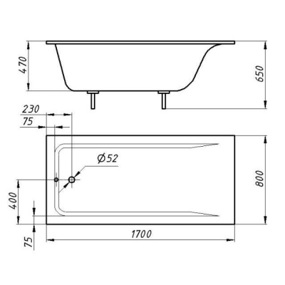 Ванна Фэма Стиль Алессандрия белая