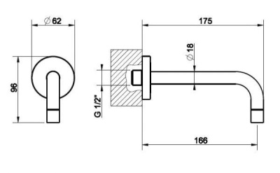 Излив Gessi Oxygene 13300.031 Хром
