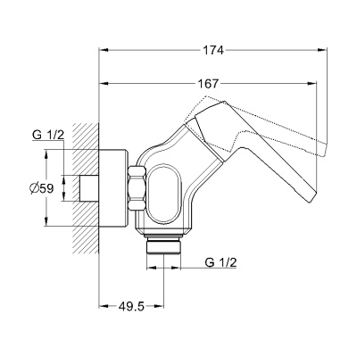Смеситель для душа G-Lauf LEF5-A232 Хром