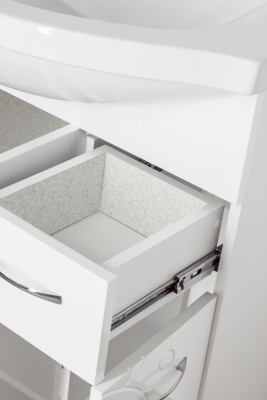 Тумба под раковину Style Line Эко Фьюжн 26 Эльбрус 80 Белый глянец