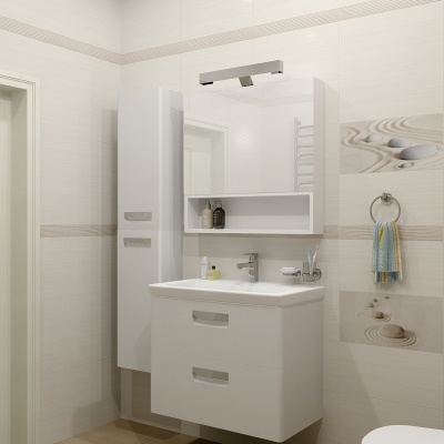 Шкаф пенал Roca The Gap 35 ZRU9302883 R подвесной Белый глянцевый