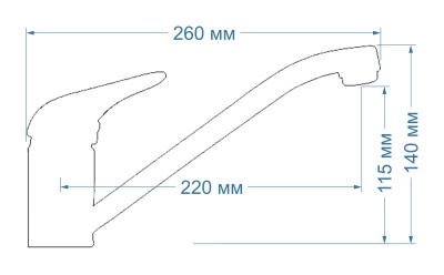 Смеситель для кухни Seaman Marble SSC-201-Бежевый Бежевый