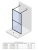 Душевая перегородка Riho Lucid GD401 140 GD314B000 профиль Черный стекло прозрачное