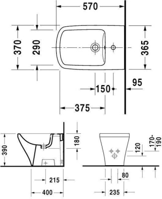 Биде Duravit Durastyle 2284100000 Белое