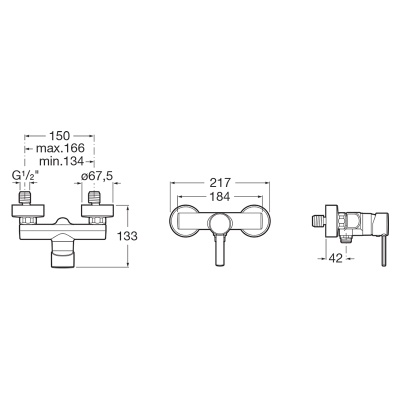 Смеситель для душа Roca Targa 5A2160C00 Хром