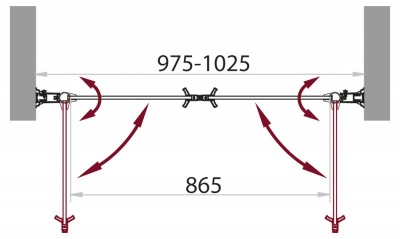 Душевая дверь BelBagno Sela B-2 100 профиль Хром стекло прозрачное