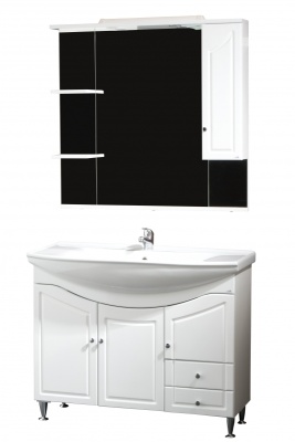 Зеркало со шкафом Cerutti SPA Петра 100 6545 с подсветкой Белое