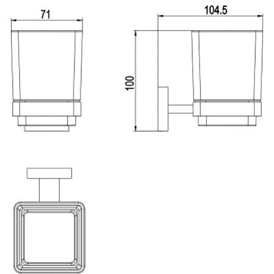 Стакан для зубных щеток Timo Selene 10033/00 Хром