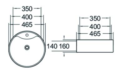 Раковина SantiLine 47 SL-1069 Белая